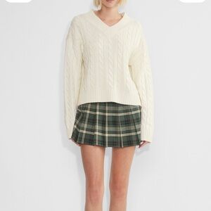 Aritzia Olive Super Lo-rise Mini Skirt